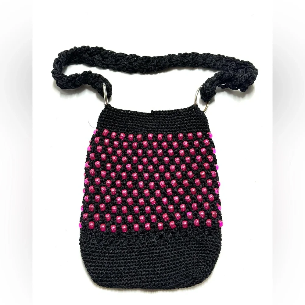 Pink and Black Croche’ bag